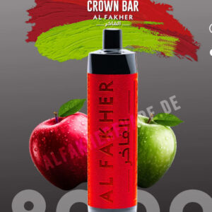 CROWN BAR EL FAKHER TWO APPLE  8000 PUFFS
