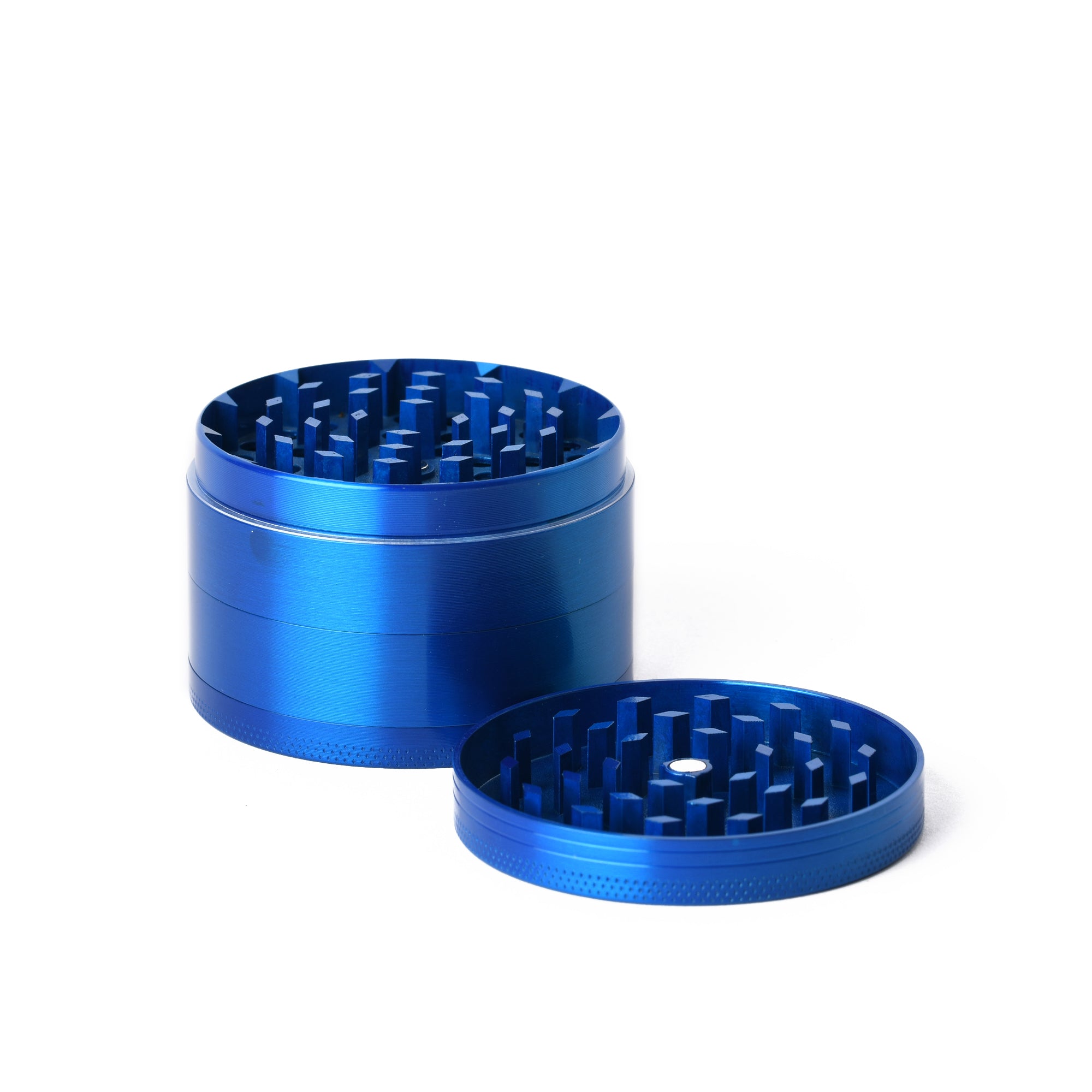 60MM BLUE METAL 4PC HERB GRINDER - Image 2