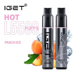 IGET HOT PEACH ICE 5500 PUFFS