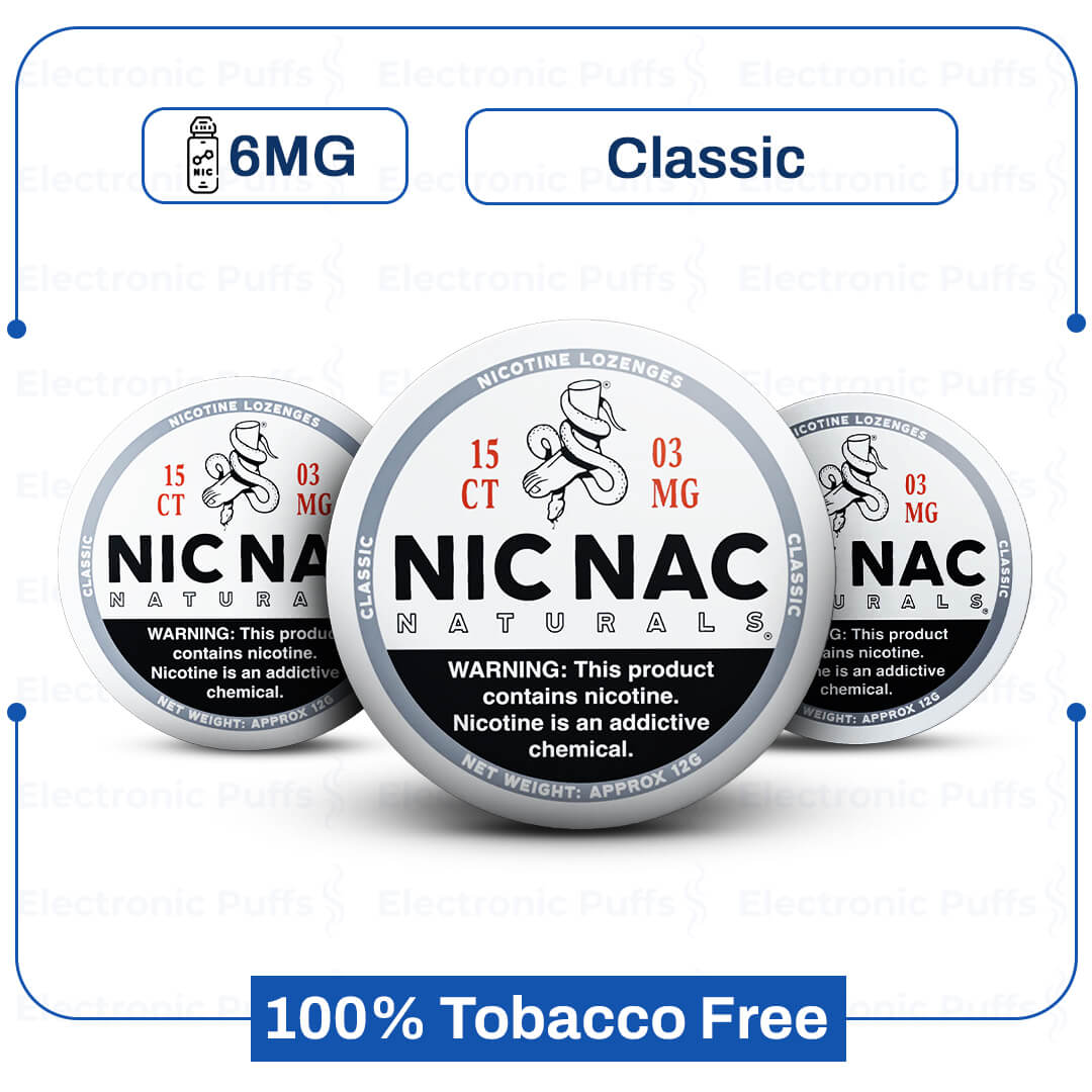 Nic Nac Classic 6mg Nicotine Pouches – 5 Cans