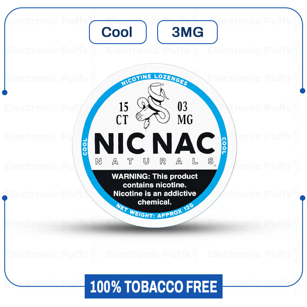 Nic Nac Cool 3mg Nicotine Pouch – 5 Cans