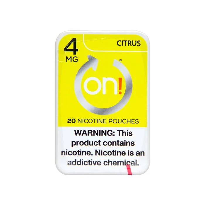ON! 4MG CITRUS MINI DRY NICOTINE POUCHES